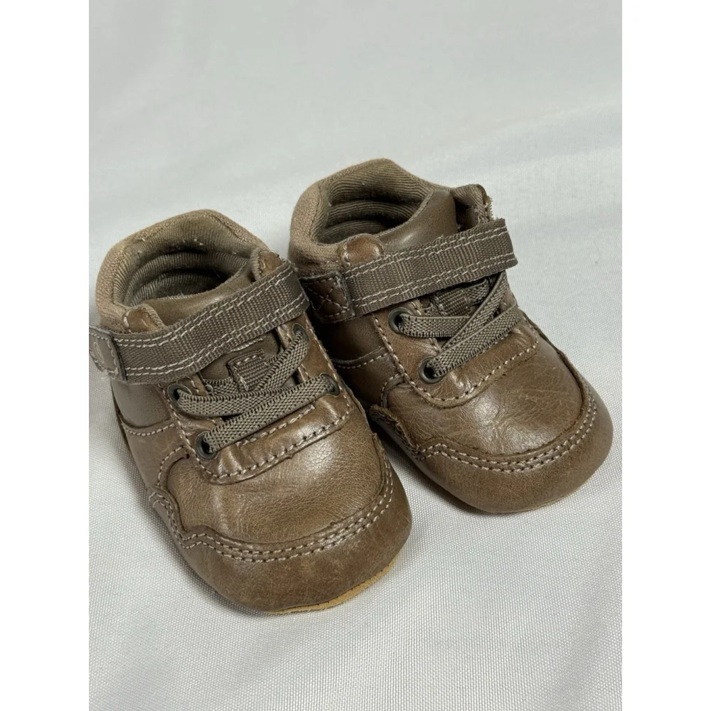 Stride Rite Toddler Shoes Size 2M Talley Brown Ryker Leather Bootie Infant Baby
